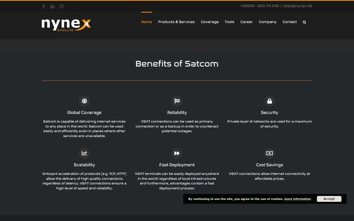 Screenshot of nynex.de