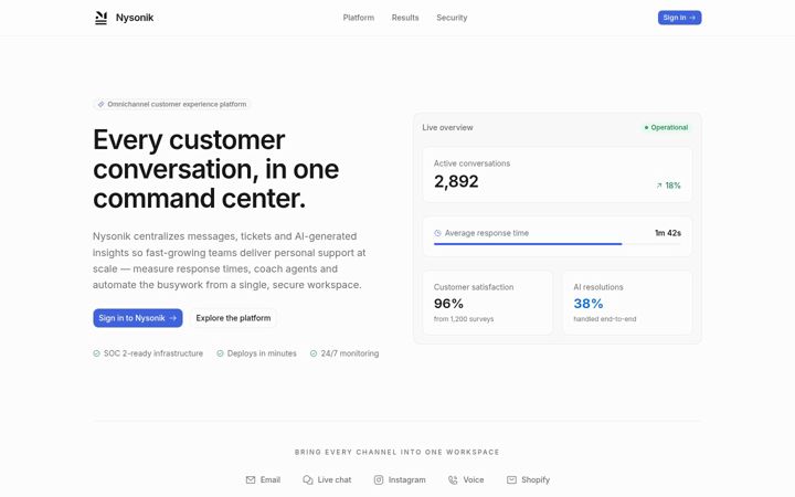 Screenshot of nysonik.com