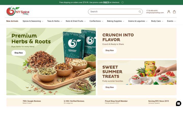 Screenshot of nyspiceshop.com