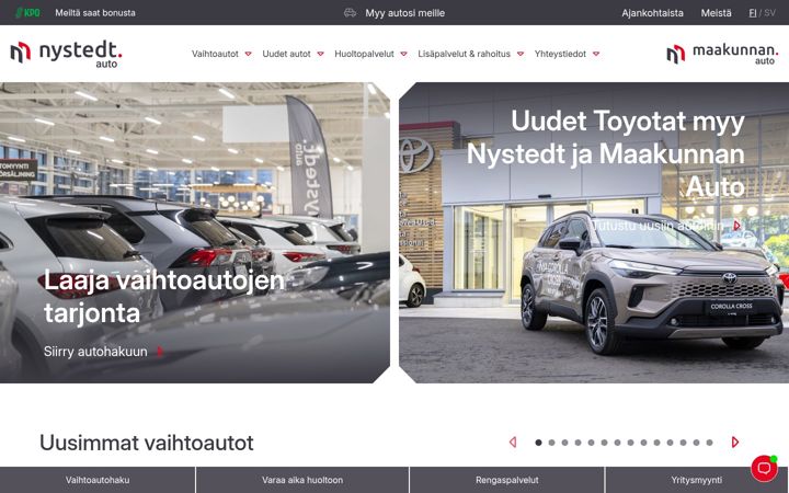 Screenshot of nystedt.fi