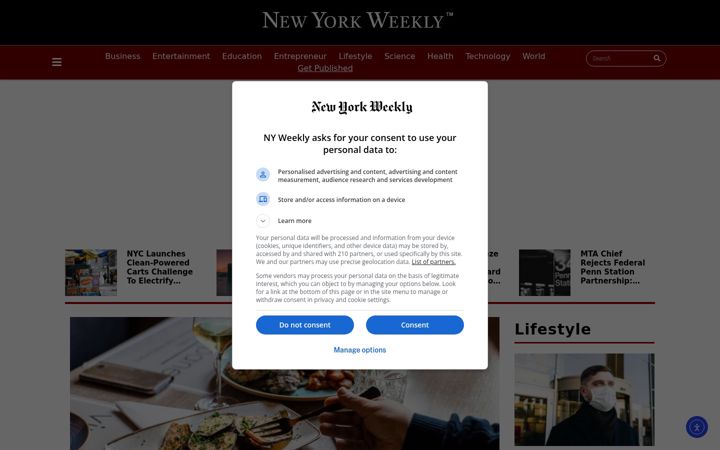 Screenshot of nyweekly.com