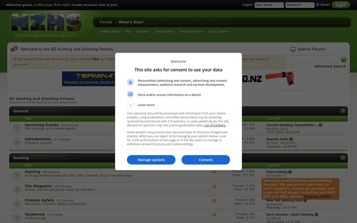 Snimka zaslona za nzhuntingandshooting.co.nz