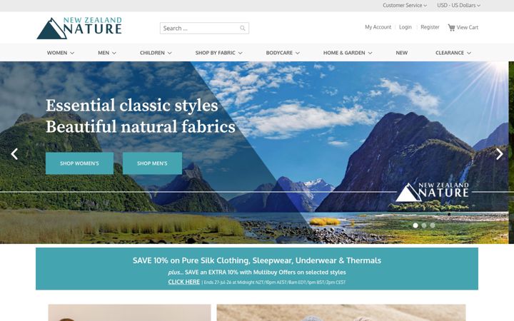 Zrzut ekranu nznature.com