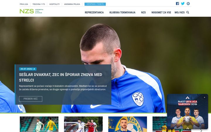 Screenshot of nzs.si