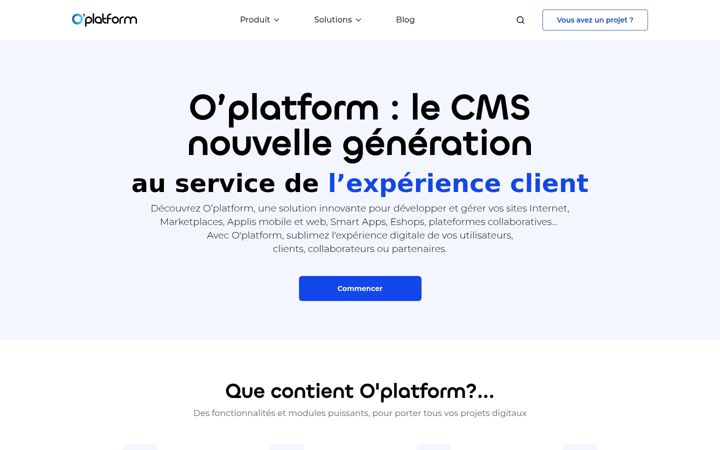 Skärmbild av o-platform.com
