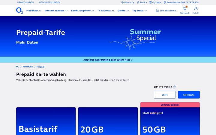 Screenshot of o2-freikarte.de