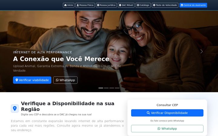 Snímek obrazovky oactecnologia.com.br