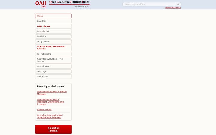 Screenshot of oaji.net