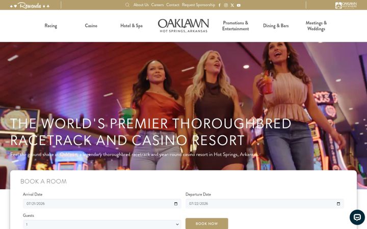 Skjámynd af oaklawn.com