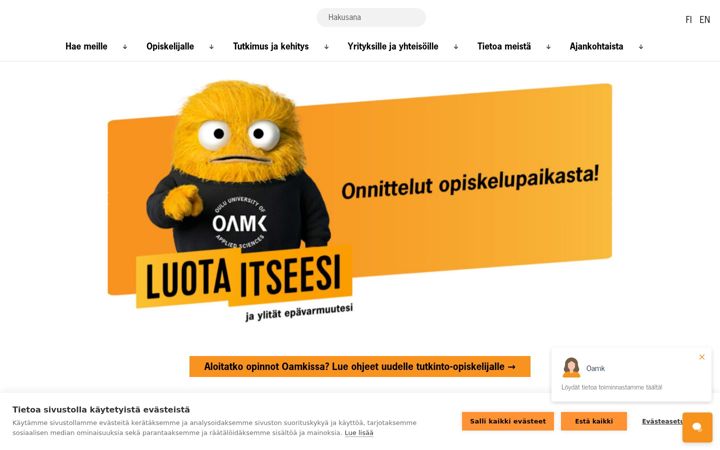 Screenshot of oamk.fi