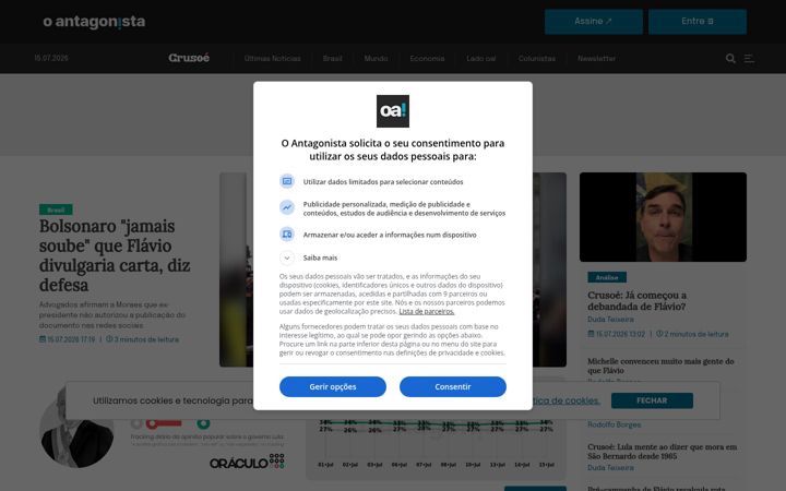 Skærmbillede af oantagonista.com.br