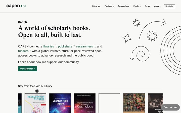 Screenshot of oapen.org