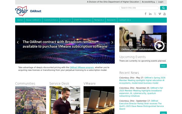 Screenshot von oar.net