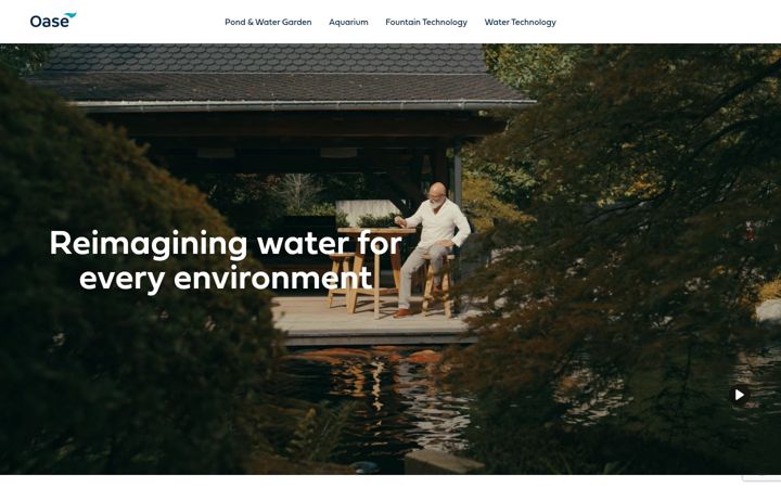 Screenshot of oase.com