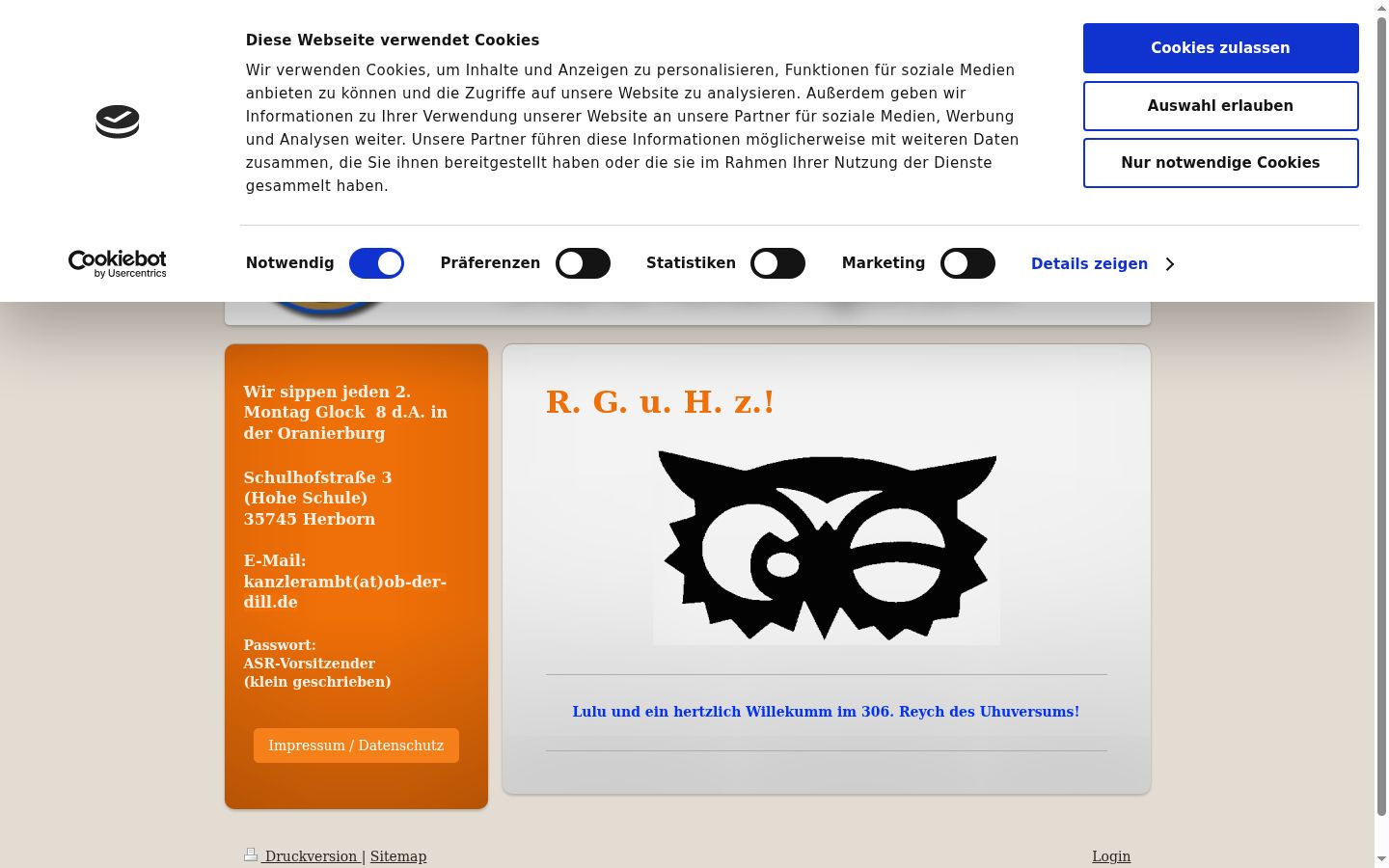 Screenshot del banner di consenso mostrato prima di qualsiasi interazione