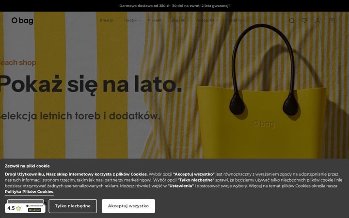 Screenshot of obagstore.pl
