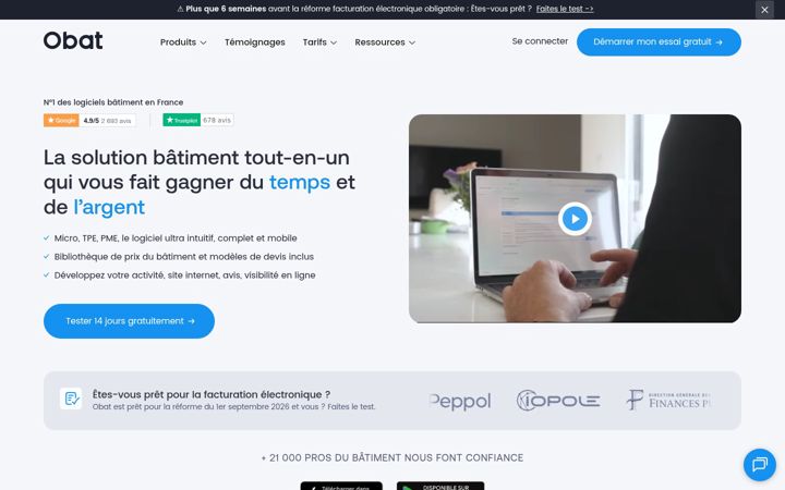 Screenshot of obat.fr