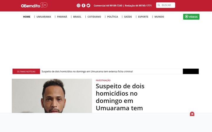 Screenshot of obemdito.com.br
