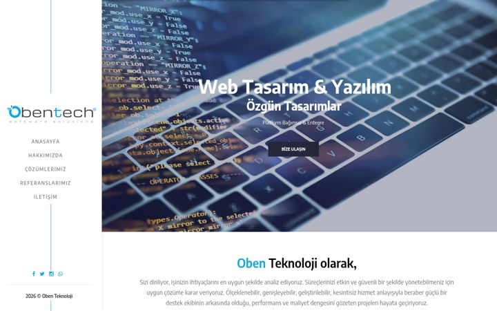 Screenshot of obenteknoloji.com