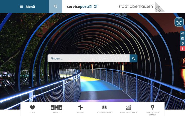 Screenshot of oberhausen.de