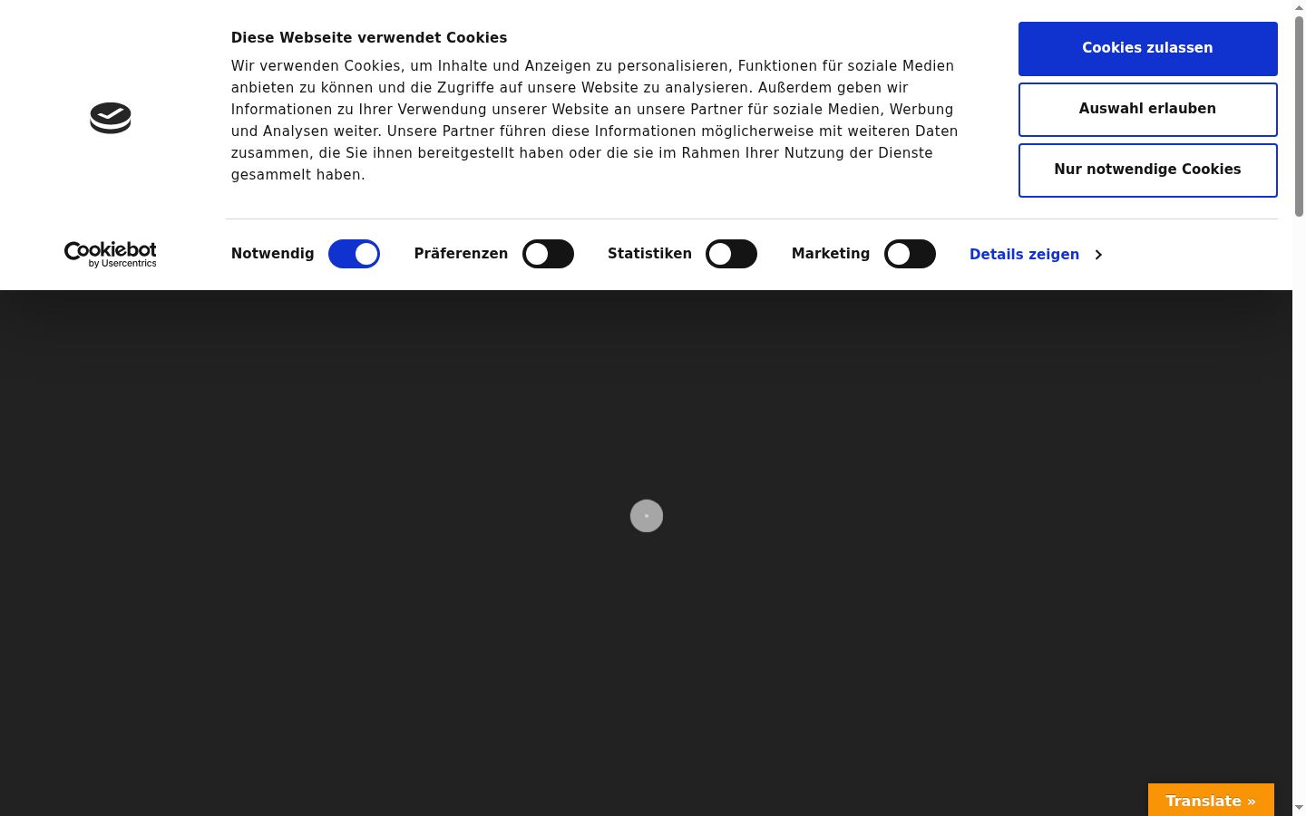 Capture d'écran de la bannière de consentement affichée avant toute interaction