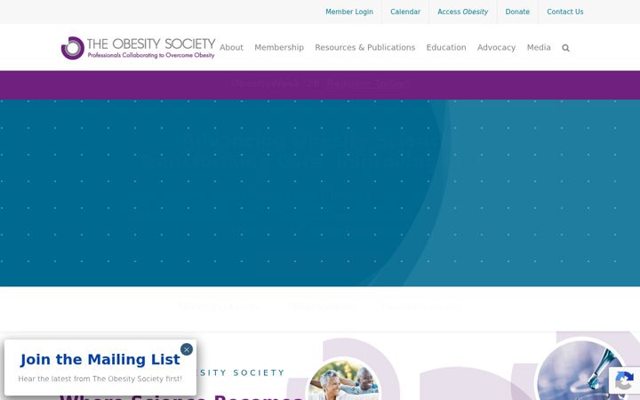 Screenshot stránky obesity.org