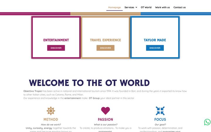 Screenshot of obiettivotropici.co.uk