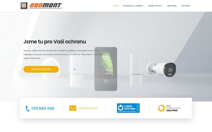 Zrzut ekranu obomont.cz