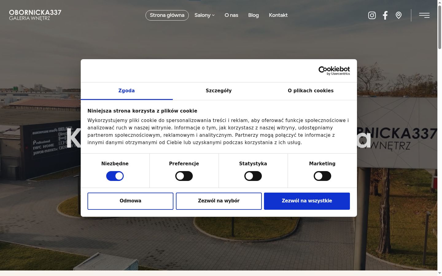 Screenshot del banner di consenso mostrato prima di qualsiasi interazione