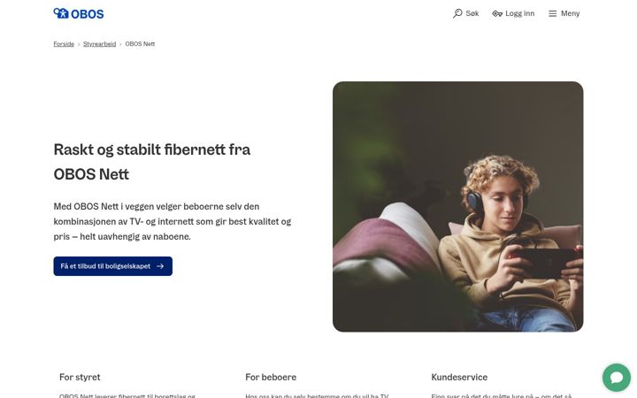 Screenshot of obosnett.no