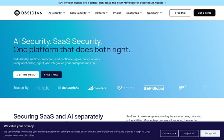 Screenshot of obsec.io