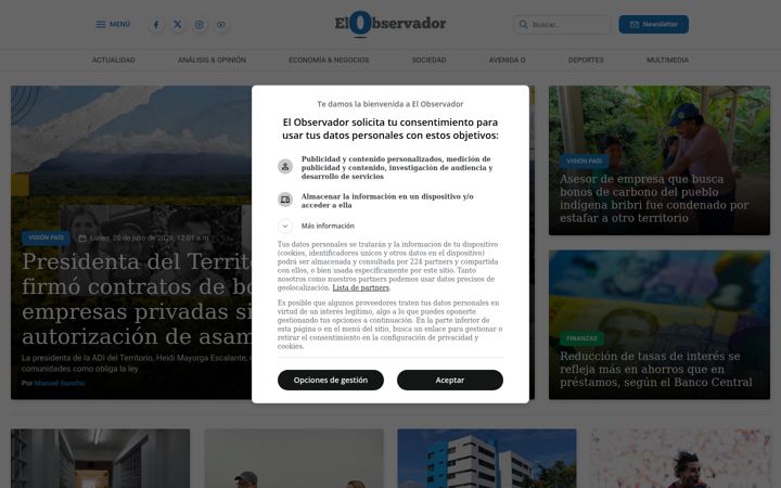 Captura de ecrã de observador.cr