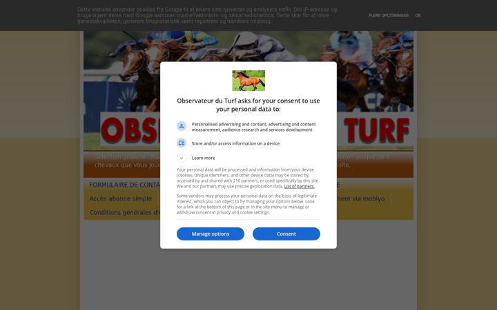 Screenshot of observateurduturf.com