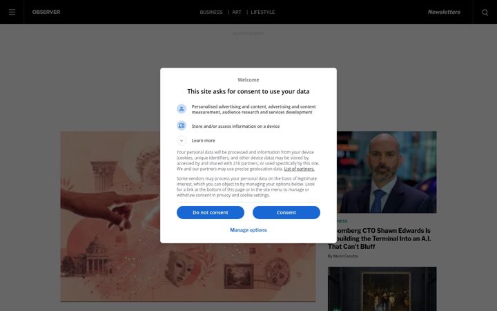 Screenshot di observer.com