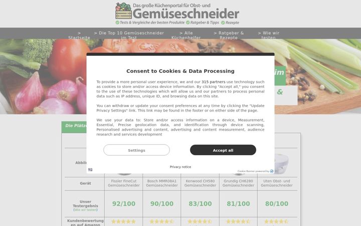 Skärmbild av obst-und-gemueseschneider.de