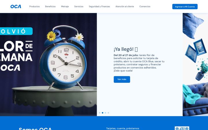 Screenshot of oca.com.uy