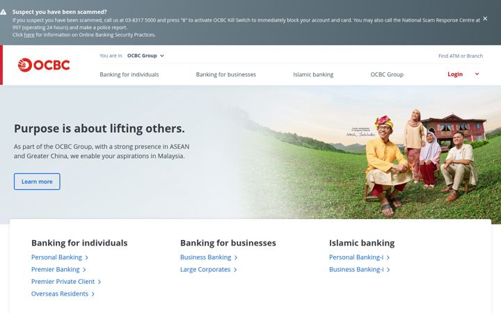 Screenshot of ocbc.com.my