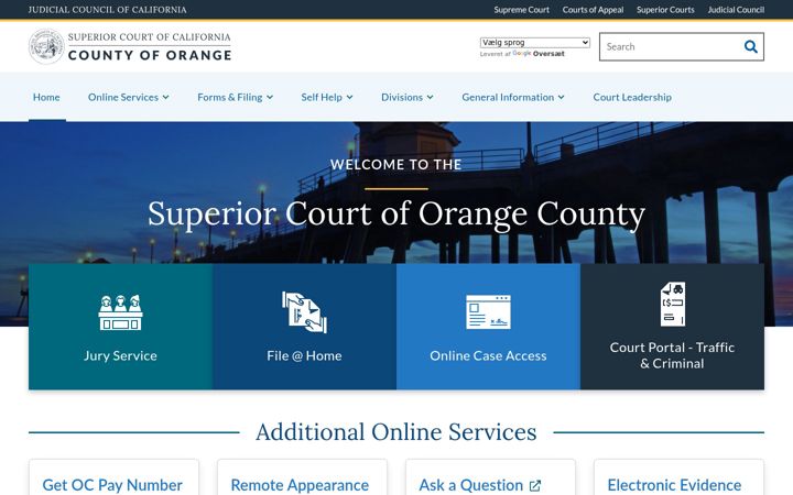 Screenshot of occourts.org