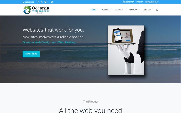 Screenshot von oceania.com.au