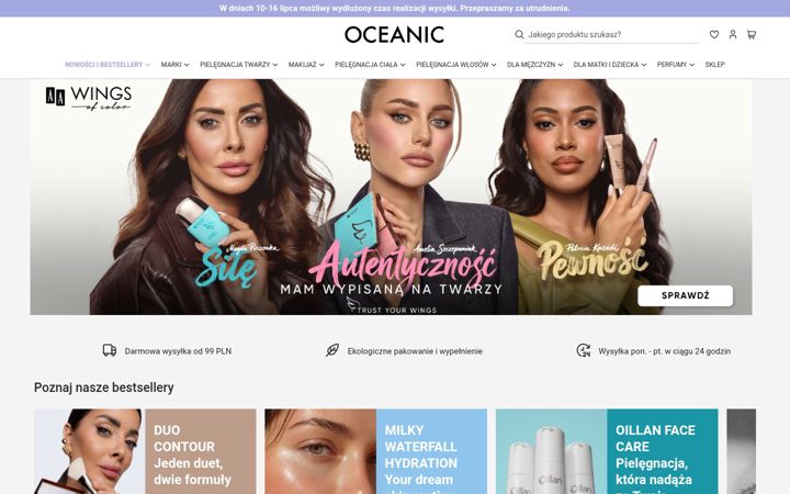 Captura de ecrã de oceanic.pl