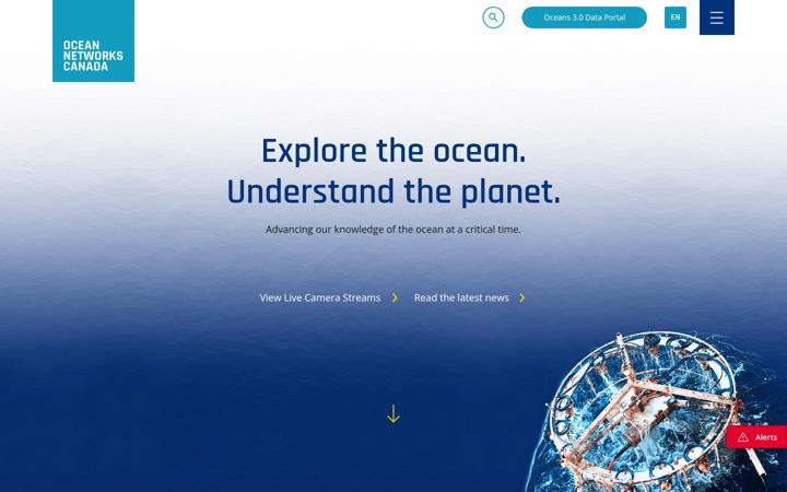 Screenshot of oceannetworks.ca