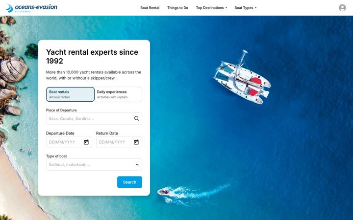 Screenshot of oceans-evasion.com