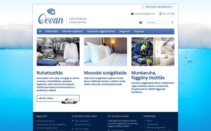 Skjámynd af oceantisztitoszalon.hu