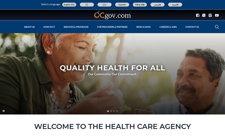 Screenshot of ochealthinfo.com
