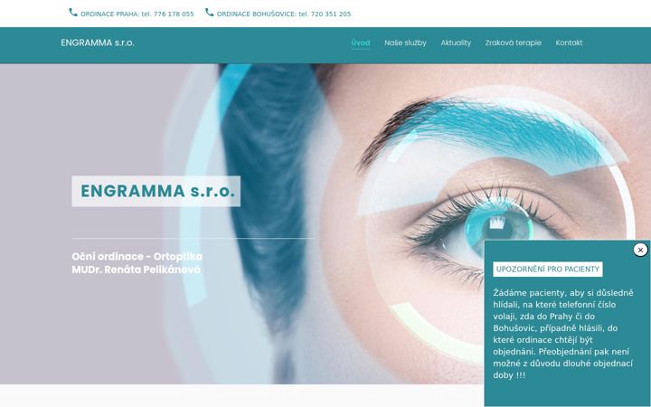 Screenshot of ocnipelikanova.cz