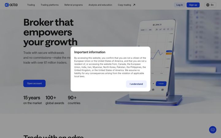 Screenshot of octaafrica.net