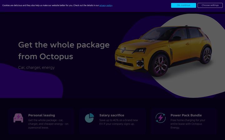 Screenshot of octopusev.com