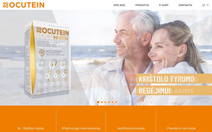 Screenshot of ocutein.lt
