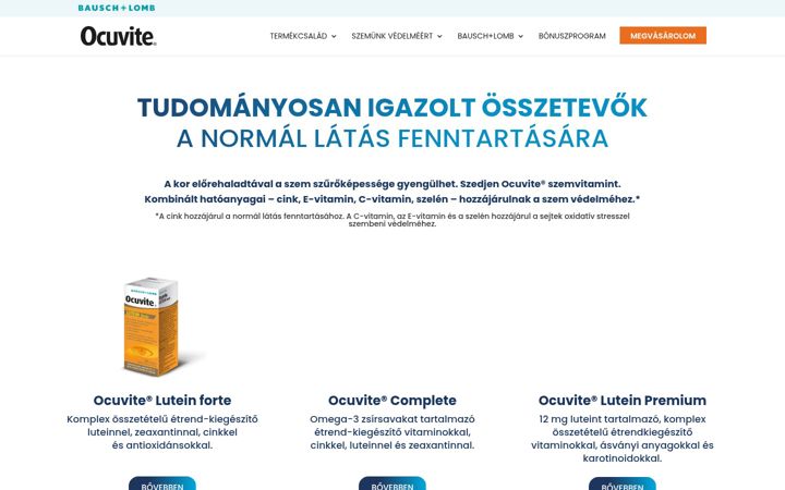Screenshot ta' ocuvite.hu