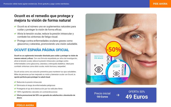 Skärmbild av ocuvitespana.com